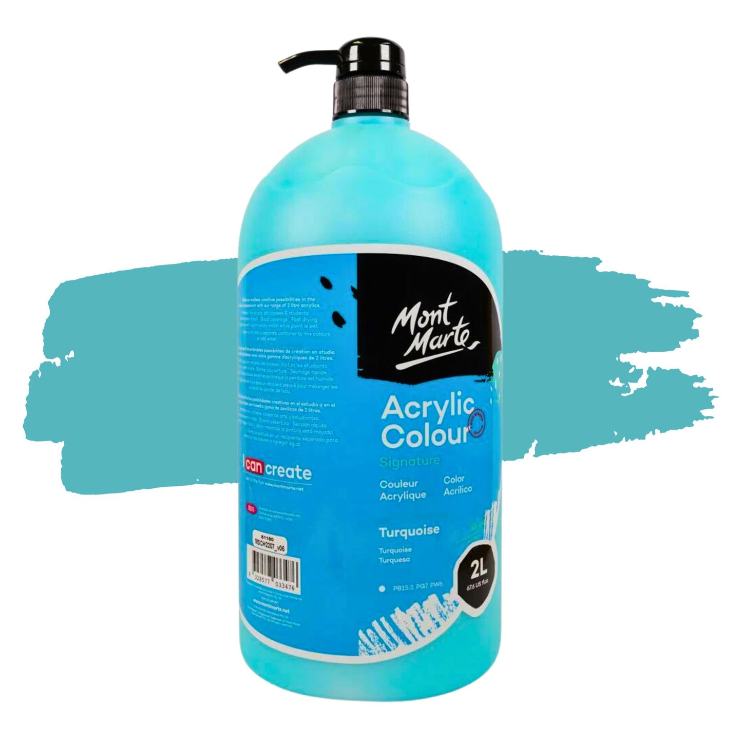 Mont Marte Signature Acrylic Paint 2 Litres Turquoise