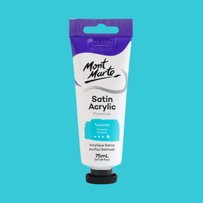 Mont Marte Satin Acrylic 75ml Turquoise