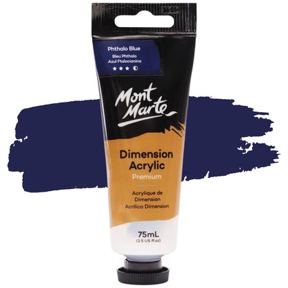 Mont Marte Dimension Acrylic Paint 75ml PHTHALO BLUE