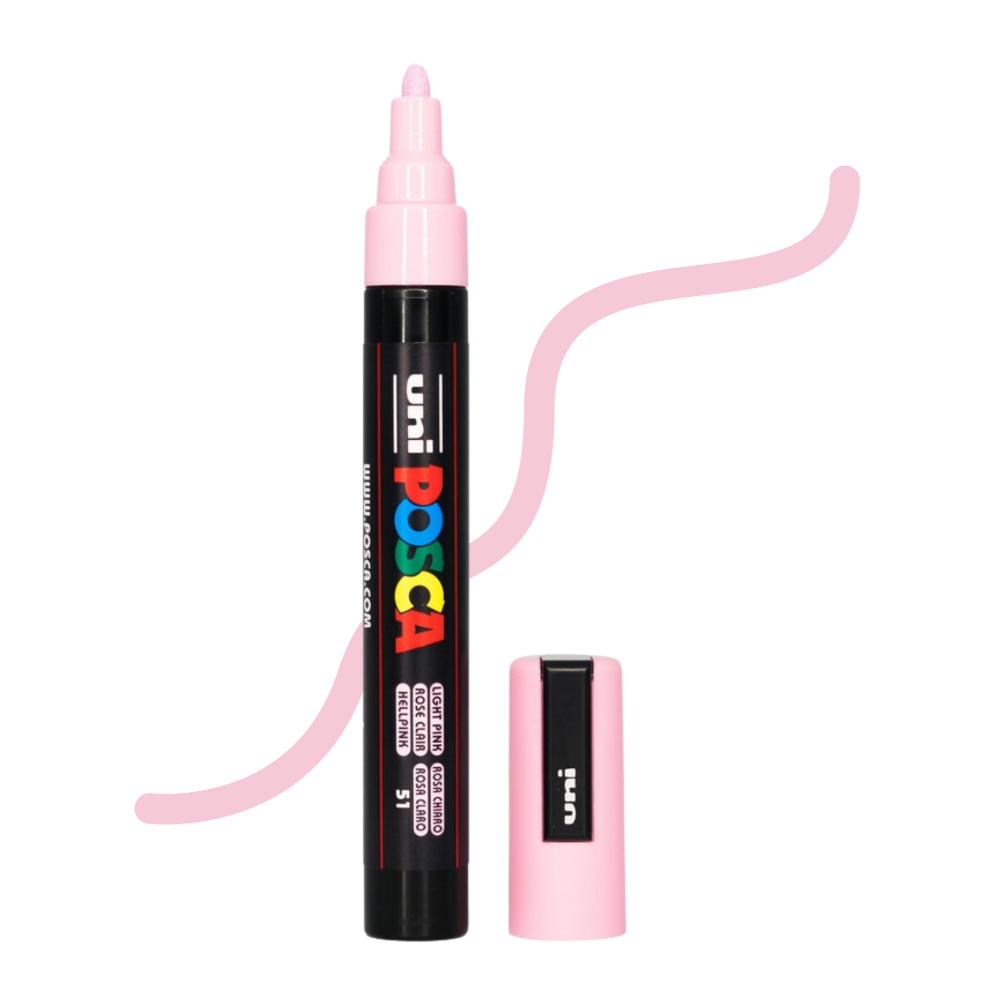 UNI POSCA 5M MEDIUM BULLET 1.8 to 2.5mm Light Pink