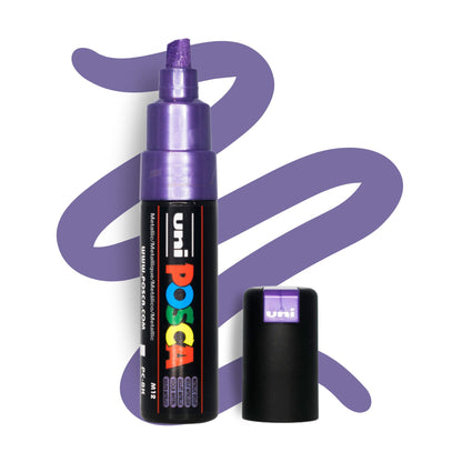 UNI POSCA 8K BOLD CHISEL 8.0mm Metallic Violet