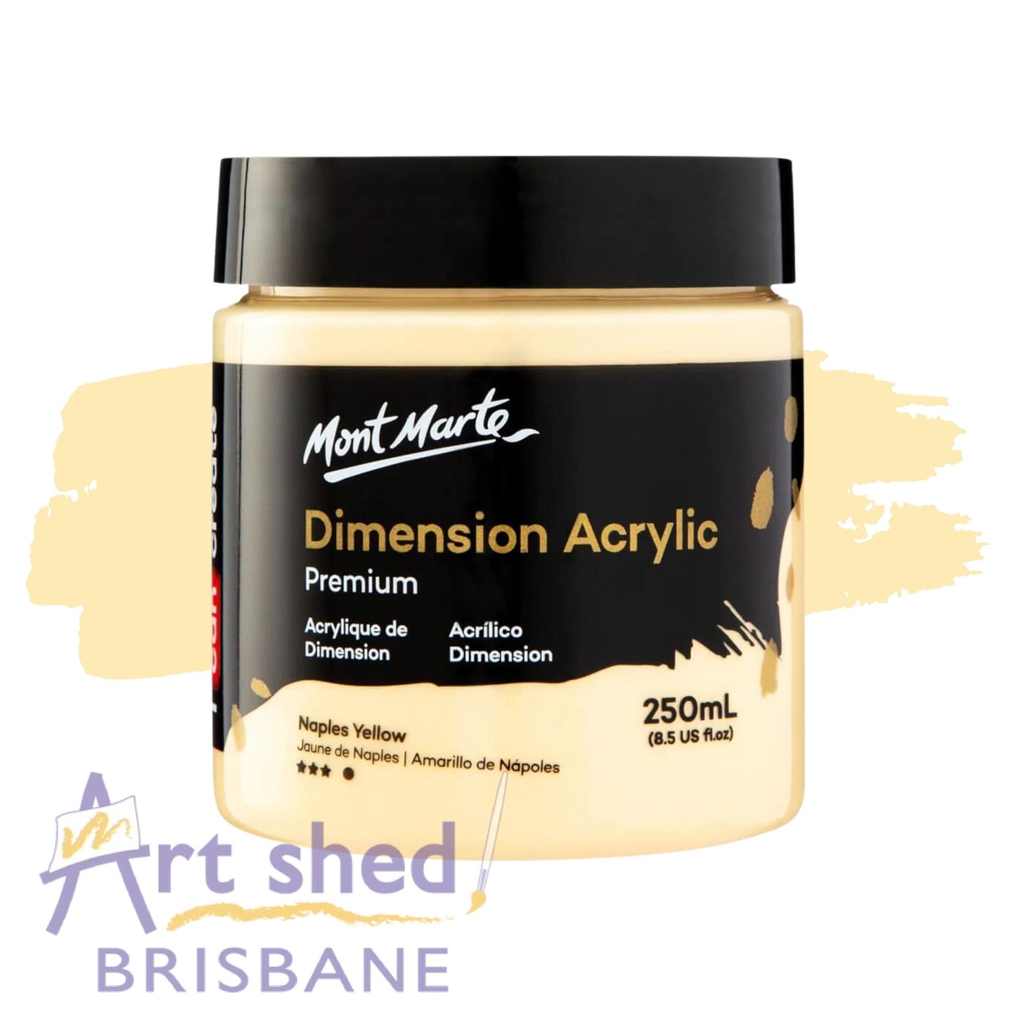 Mont Marte Dimension Acrylic Paint 250ml Naples Yellow