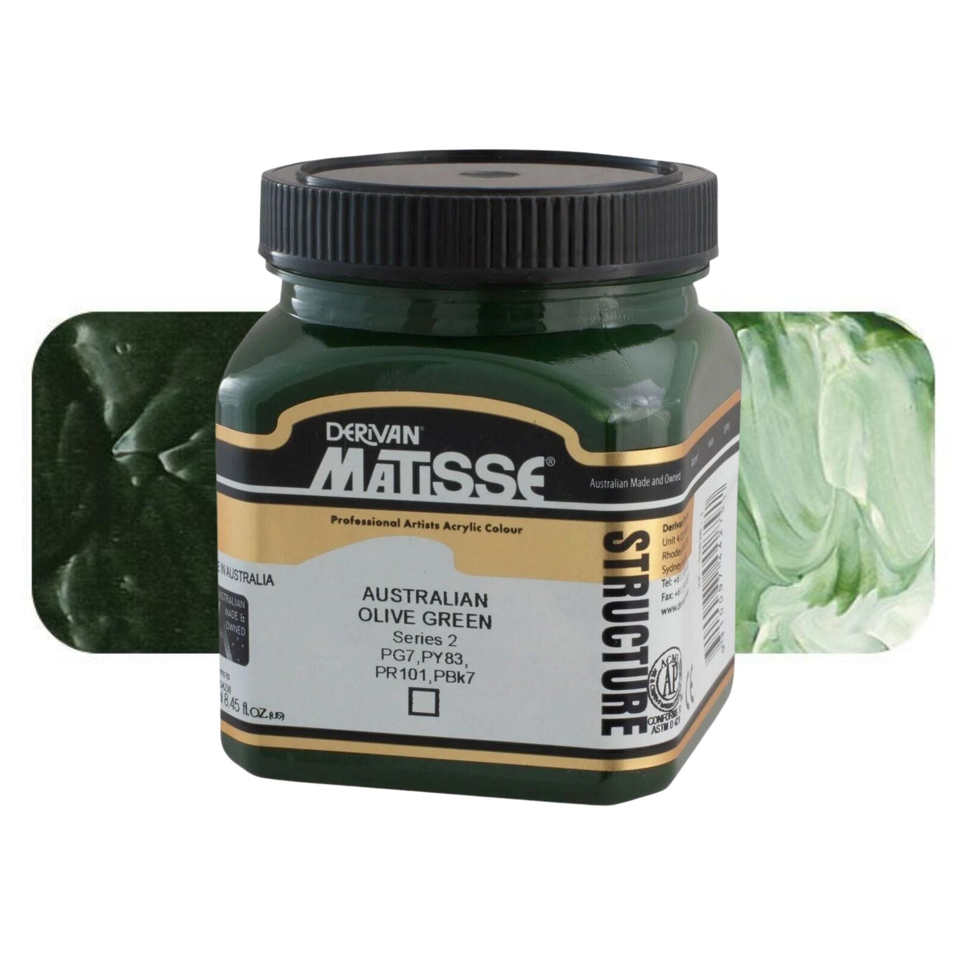 MATISSE STRUCTURE ACRYLIC 250ml S2 AUSTRALIAN OLIVE GREEN