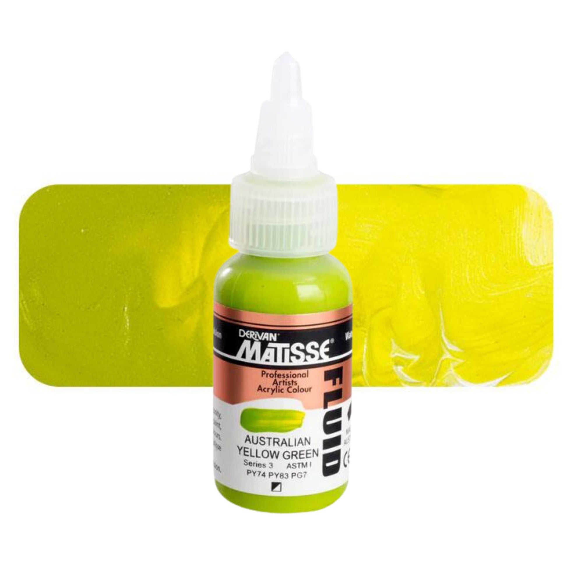 Matisse Fluid Acrylic 36ml S3 AUSTRALIAN YELLOW GREEN