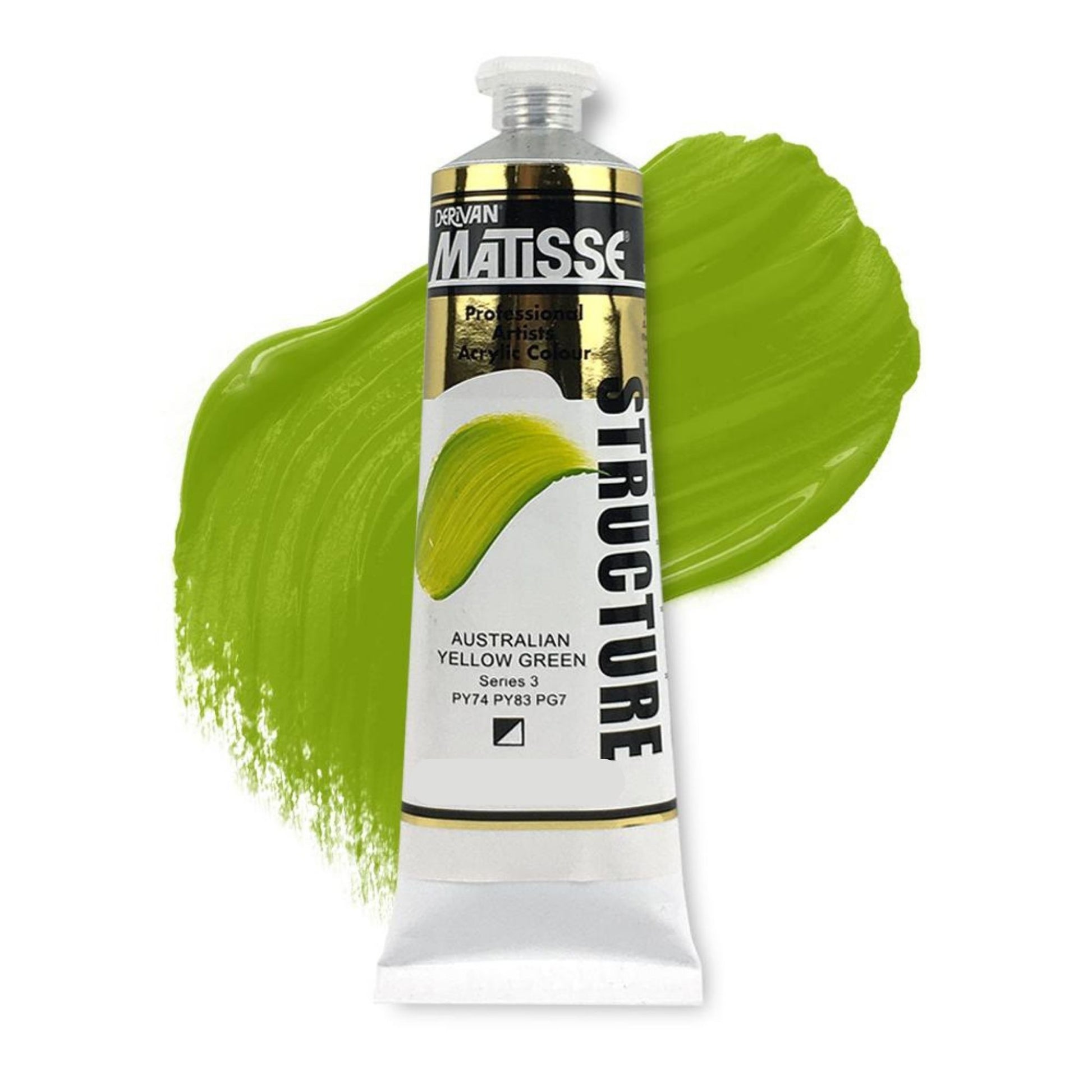 MATISSE STRUCTURE ACRYLIC 150ml S3 AUSTRALIAN YELLOW GREEN