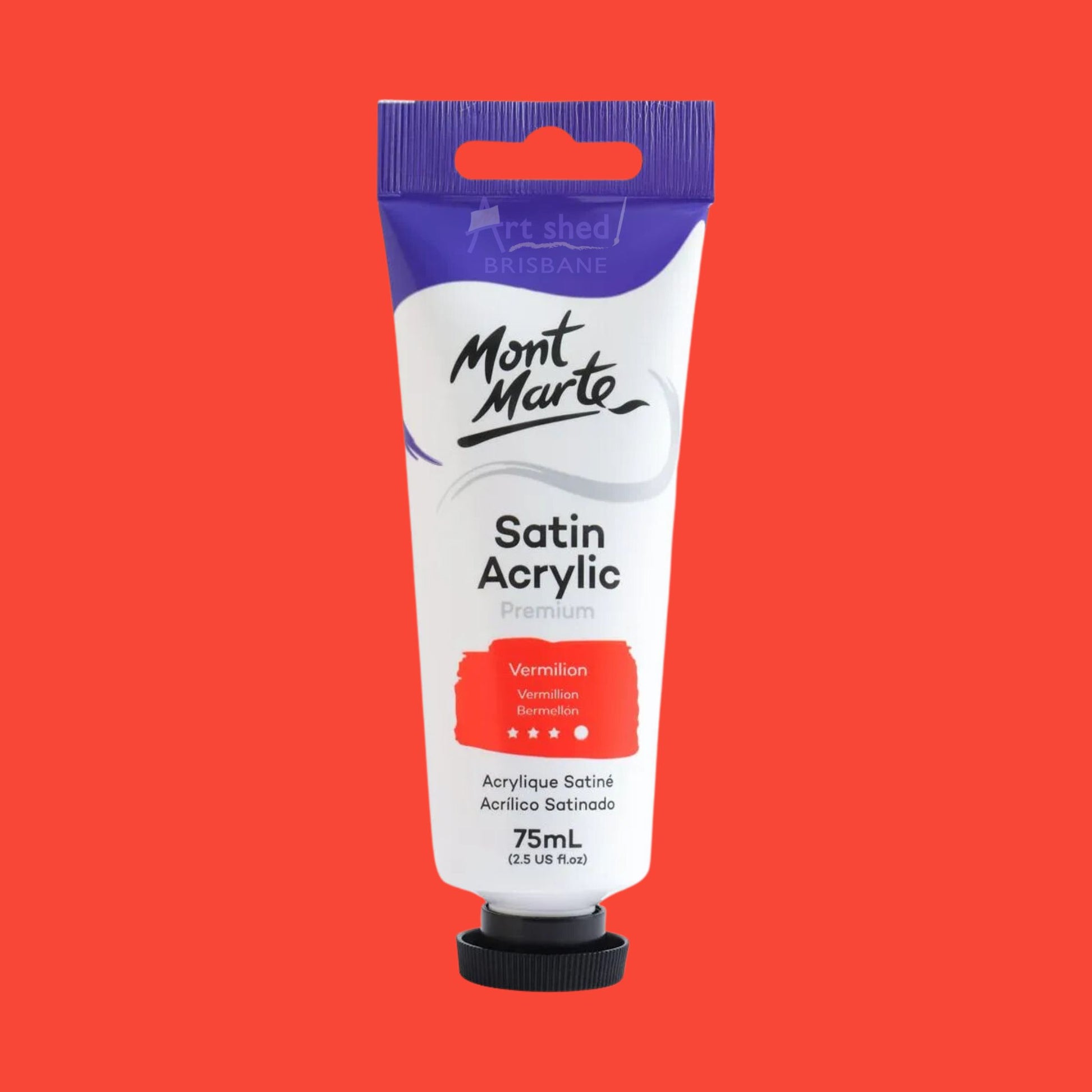 Mont Marte Satin Acrylic 75ml Vermillion