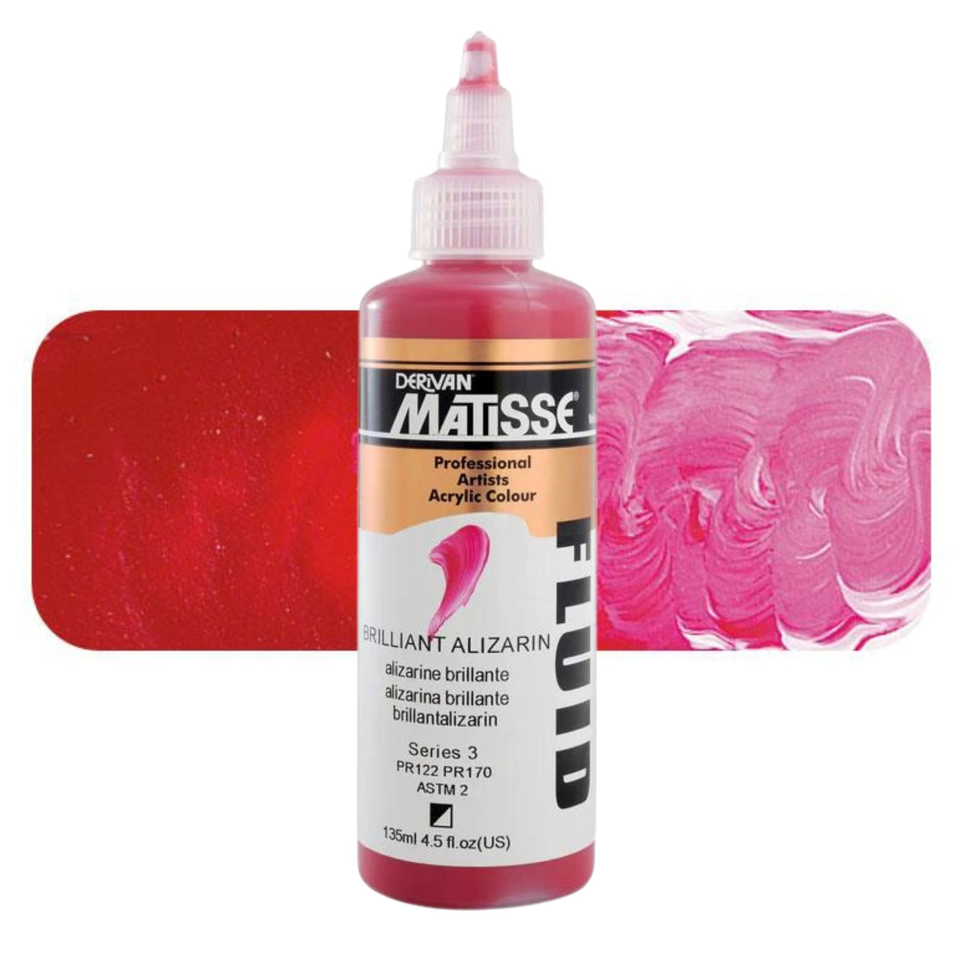 Matisse Fluid Acrylic 135ml S3 BRILLIANT ALIZARIN - CRIMSON