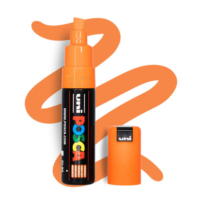 UNI POSCA 8K BOLD CHISEL 8.0mm ORANGE