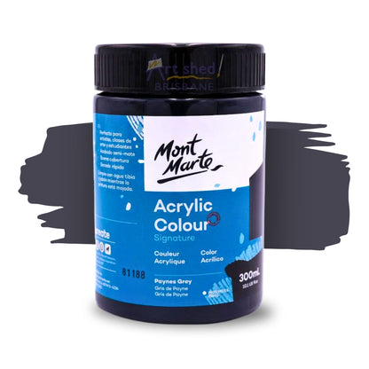 Mont Marte Acrylic Colour Paint 300ml PAYNES GREY