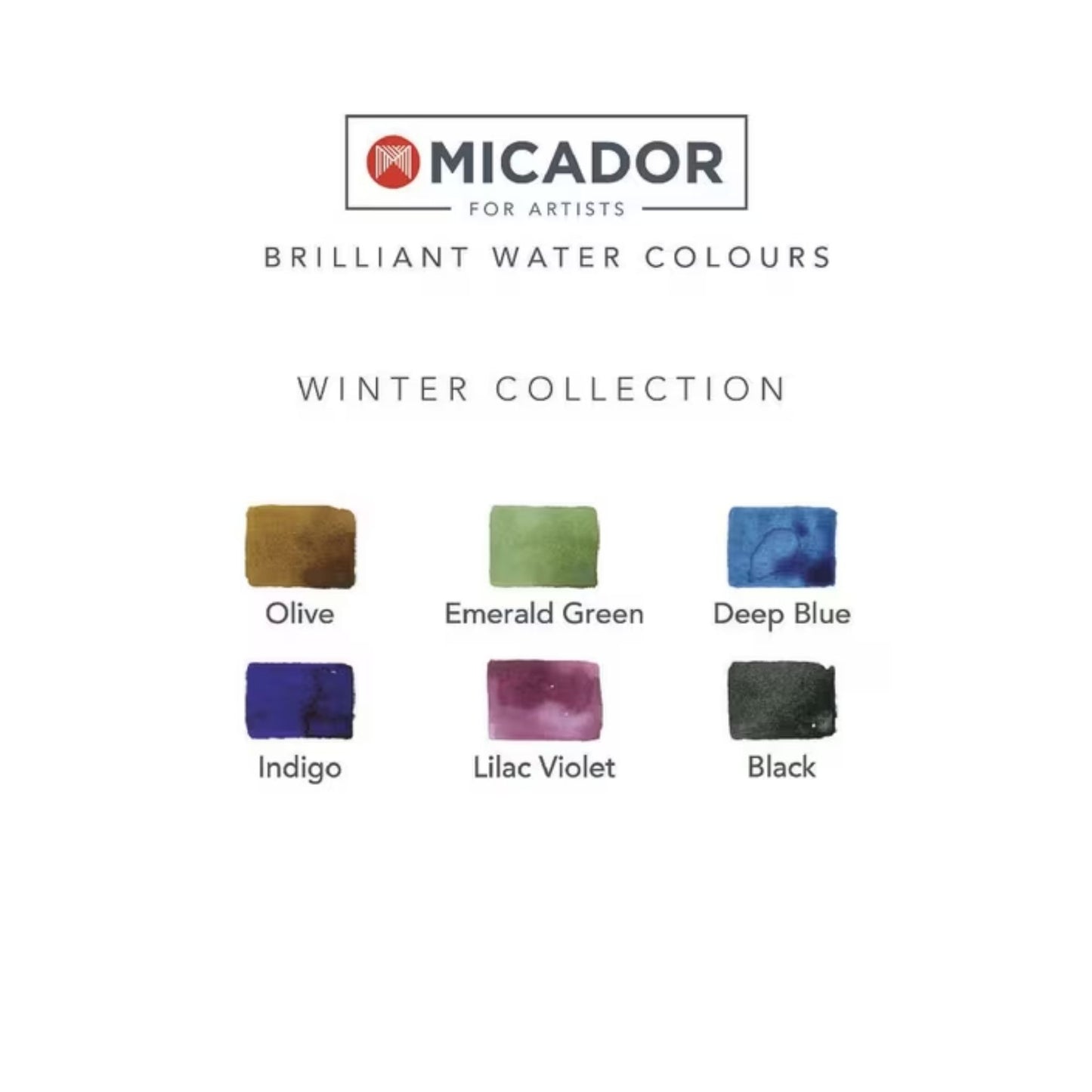 Micador for Artists Brilliant Watercolour Disc Set of 6