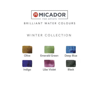 Micador for Artists Brilliant Watercolour Disc Set of 6