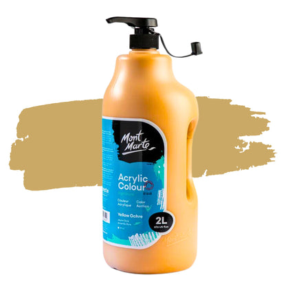 Mont Marte Signature Acrylic Paint 2 Litres Yellow Ochre