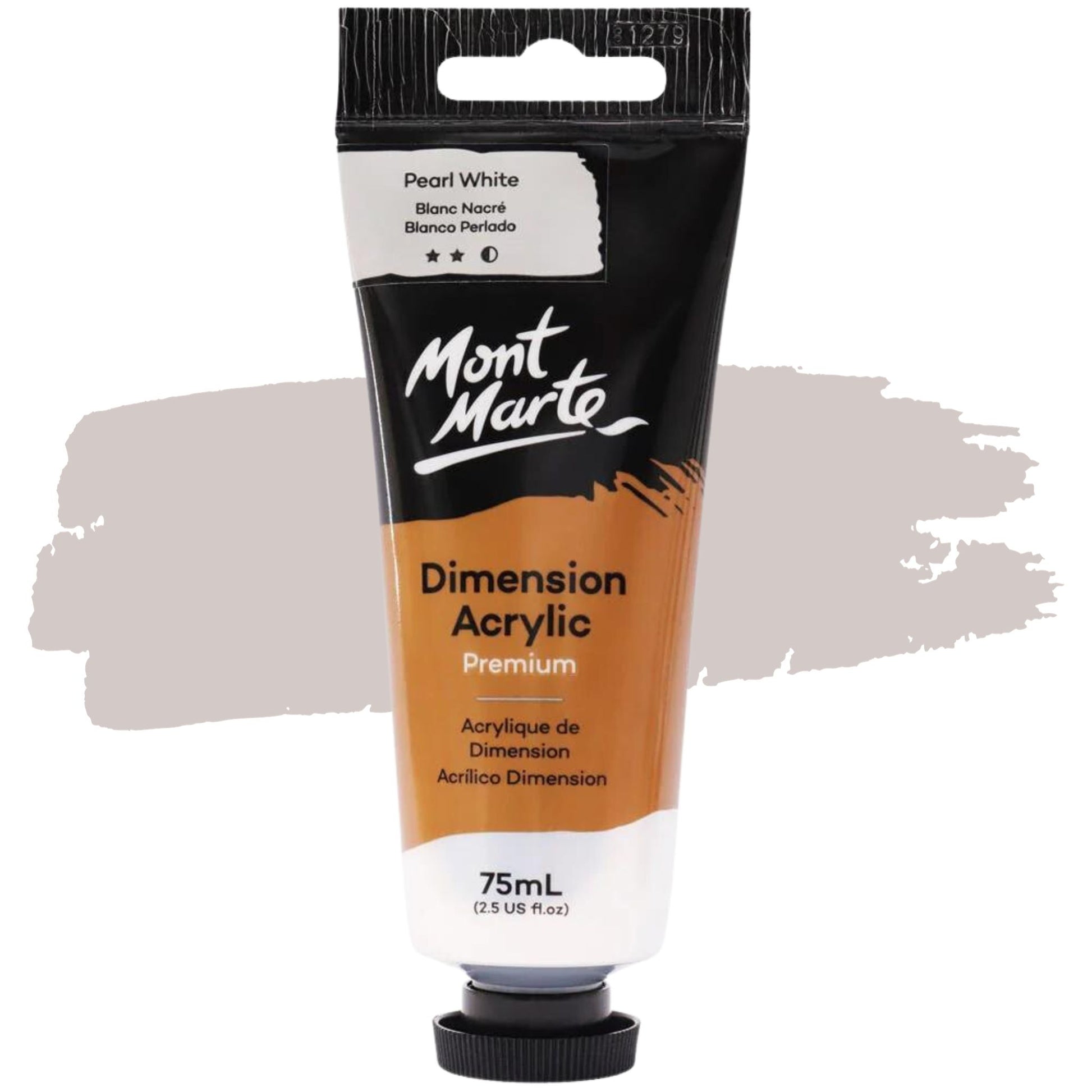 Mont Marte Dimension Acrylic Paint 75ml Pearl White