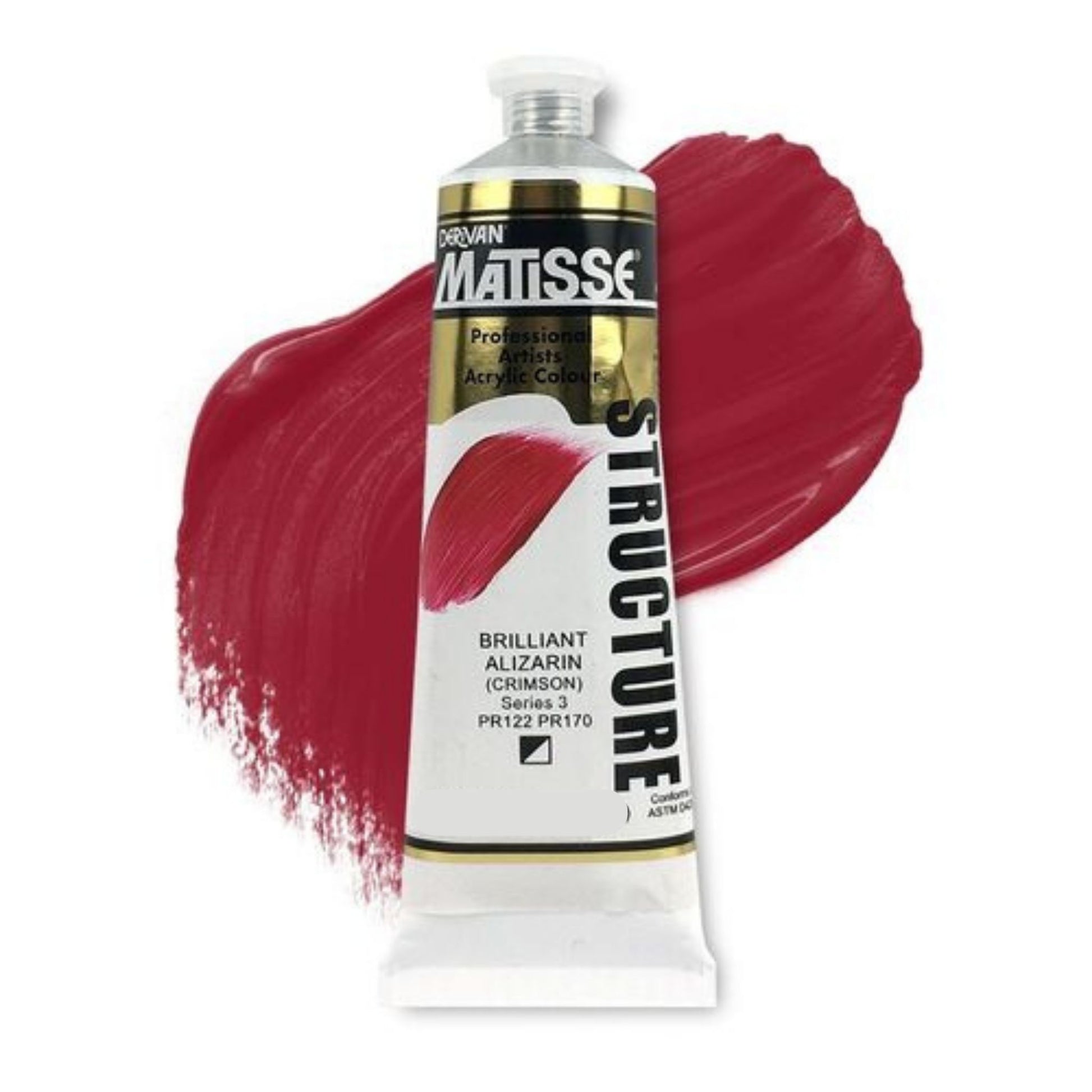 MATISSE STRUCTURE ACRYLIC 150ml S3 BRILLIANT ALIZARIN - CRIMSON