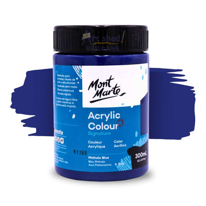 Mont Marte Acrylic Colour Paint 300ml PHTHALO BLUE