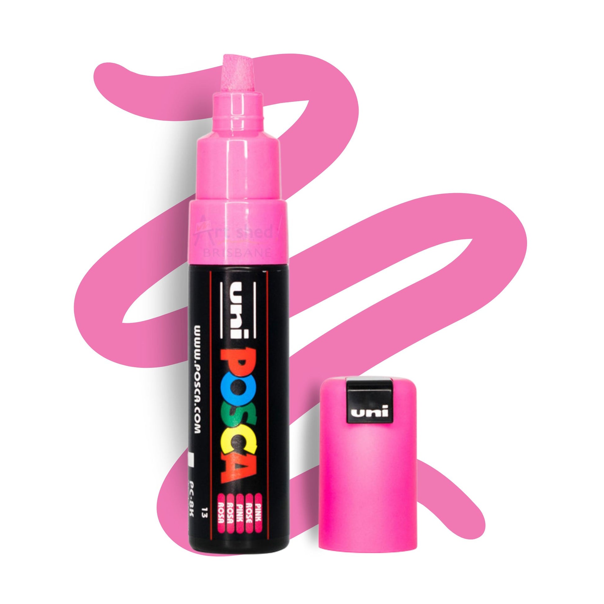 UNI POSCA 8K BOLD CHISEL 8.0mm PINK