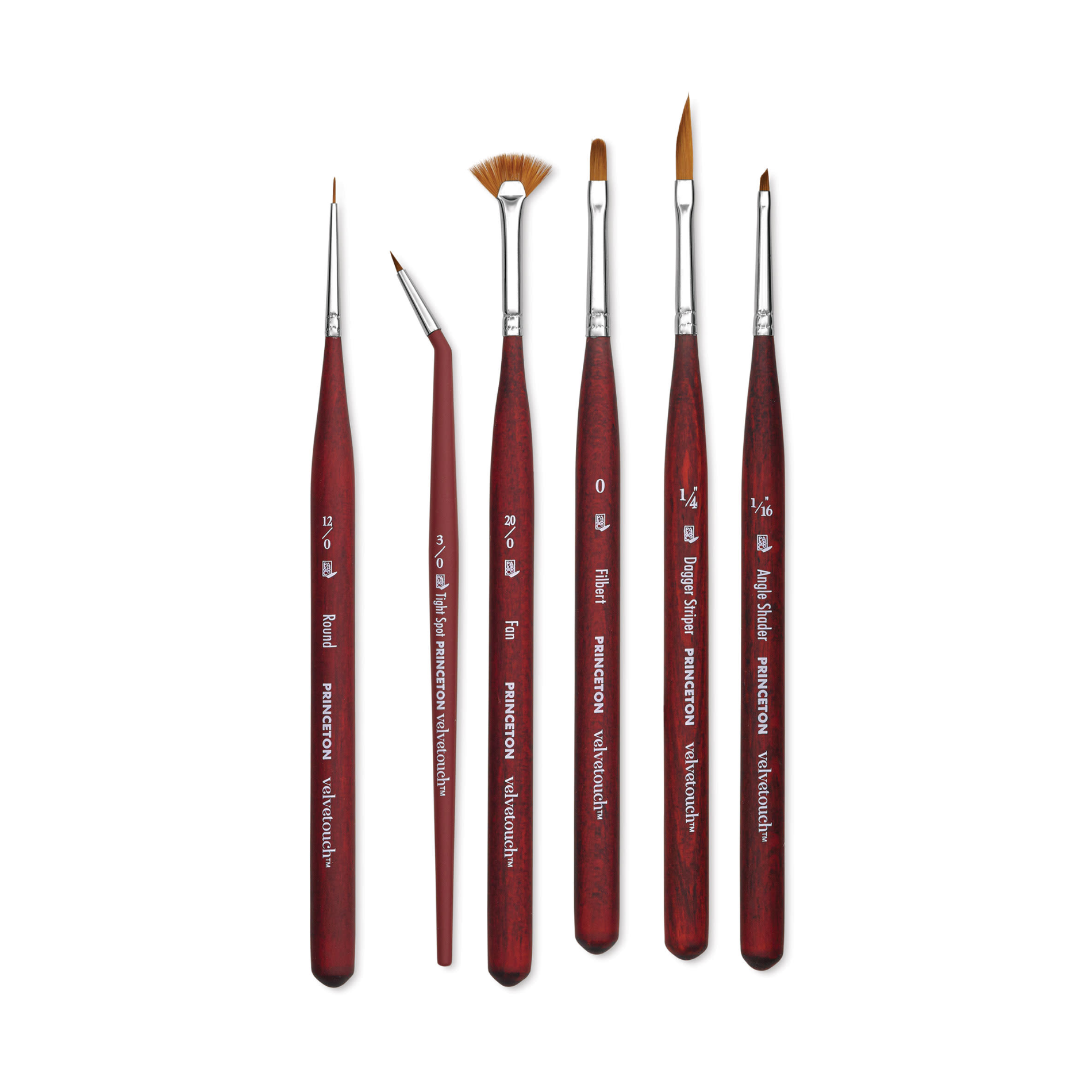 Princeton Velvet Touch Mini Brush Set of 6