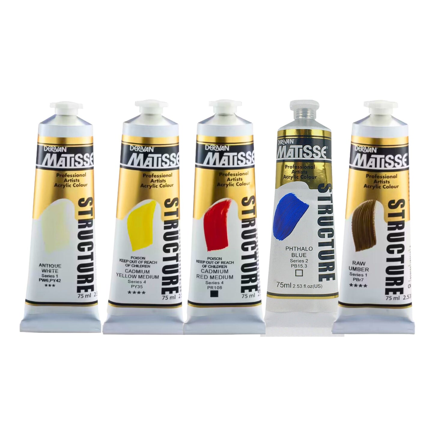 MATISSE STRUCTURE WARM COLOURS SET 5 x 75ml