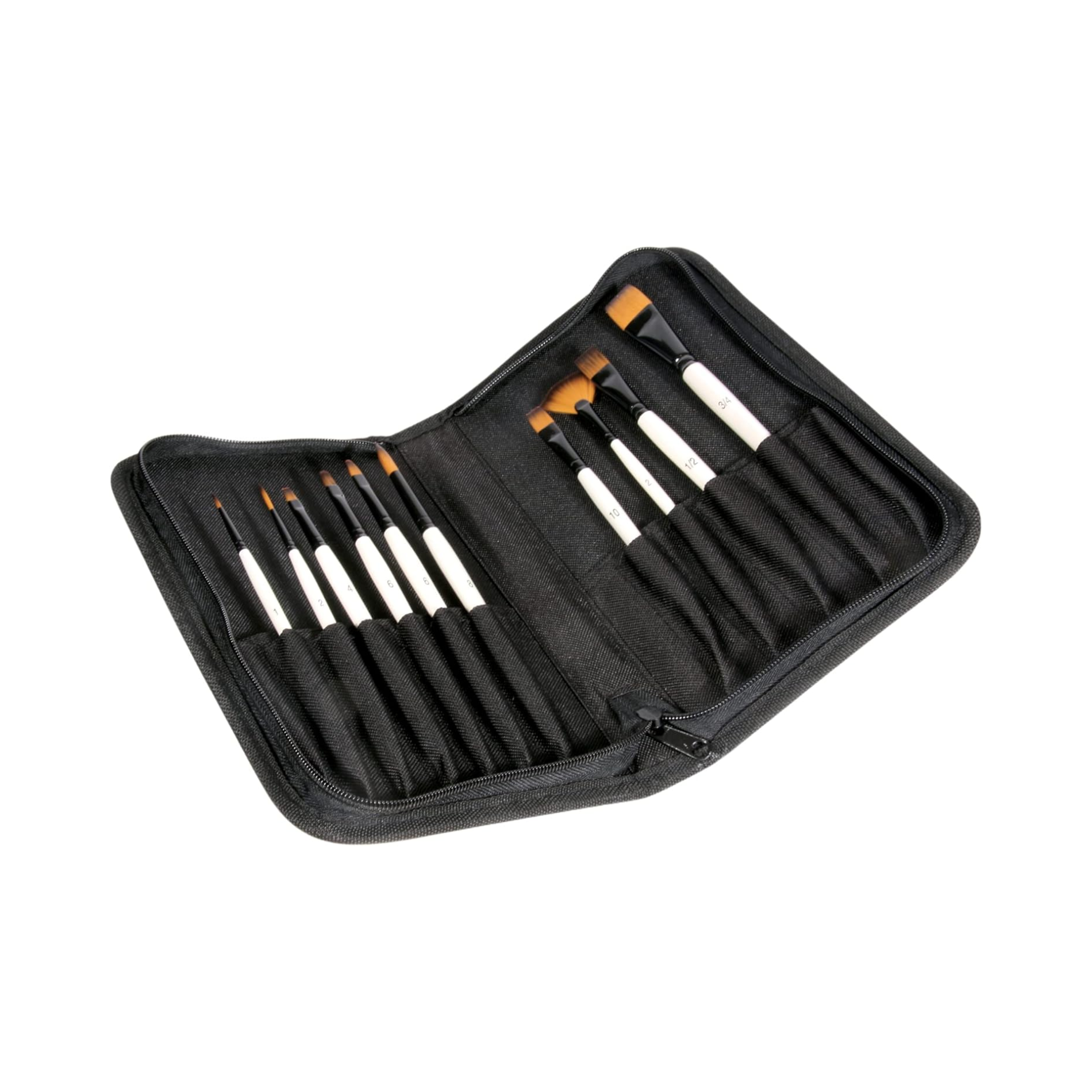 Graduate Brush Set in Case - 10 x Short Handle