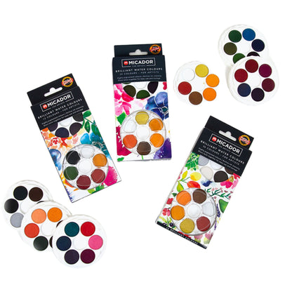 Micador for Artists Brilliant Watercolour Disc Set