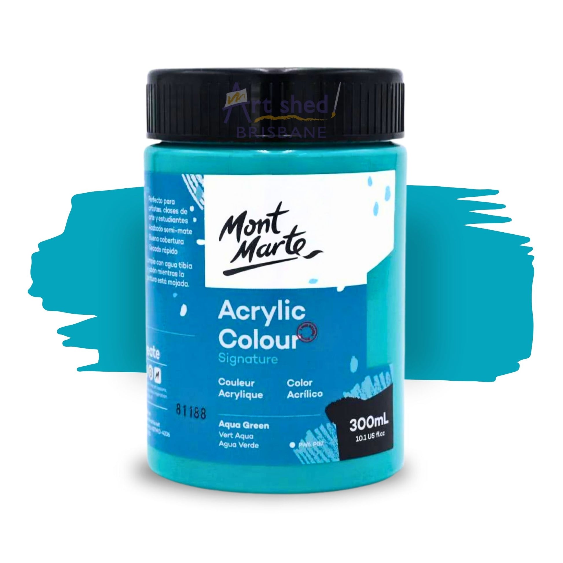 Mont Marte Acrylic Colour Paint 300ml AQUA GREEN