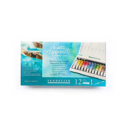 Sennelier Watercolour Travel Box of 12 x 10ml tubes