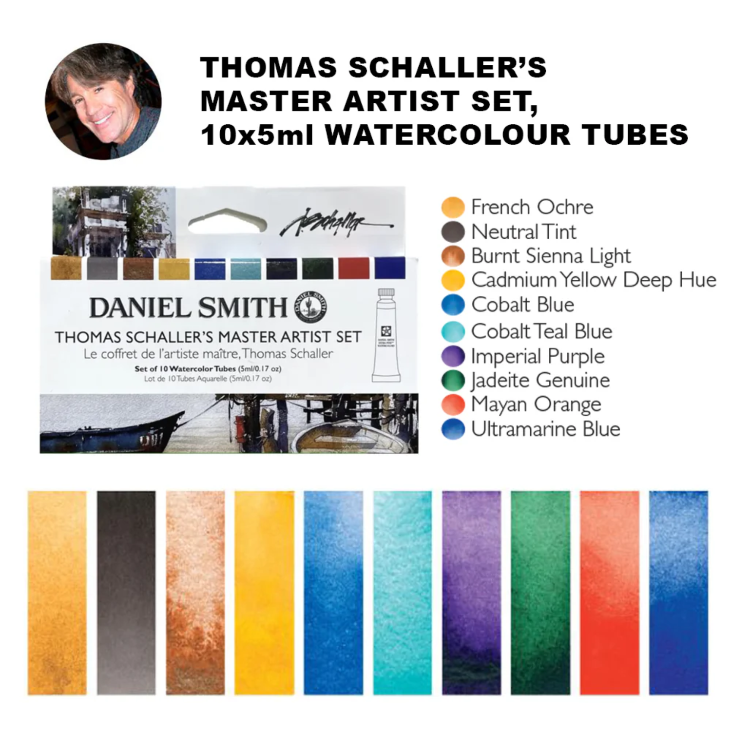 Daniel Smith Watercolour Artist Set - Thomas Schaller 10 x 5ml