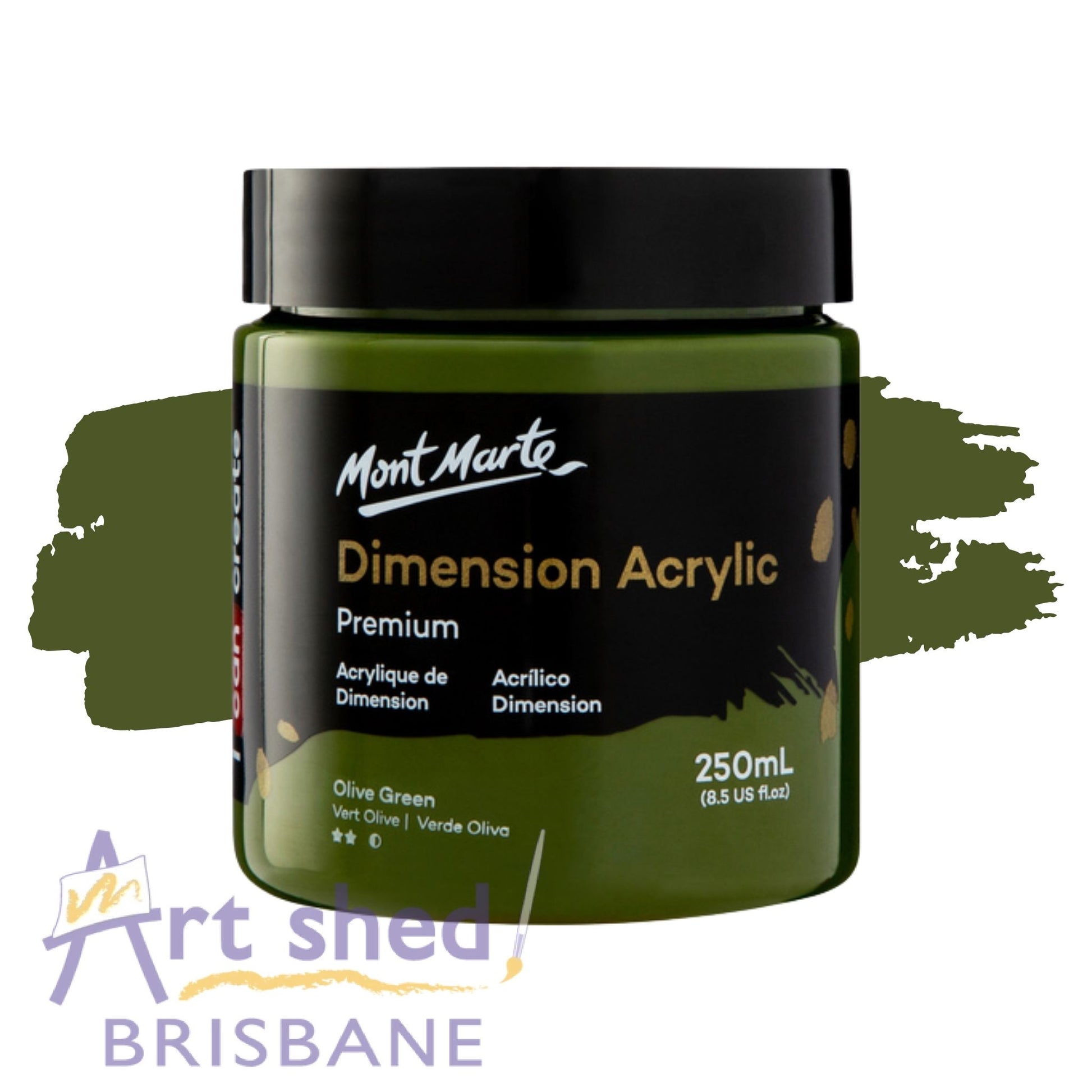 Mont Marte Dimension Acrylic Paint 250ml Olive Green