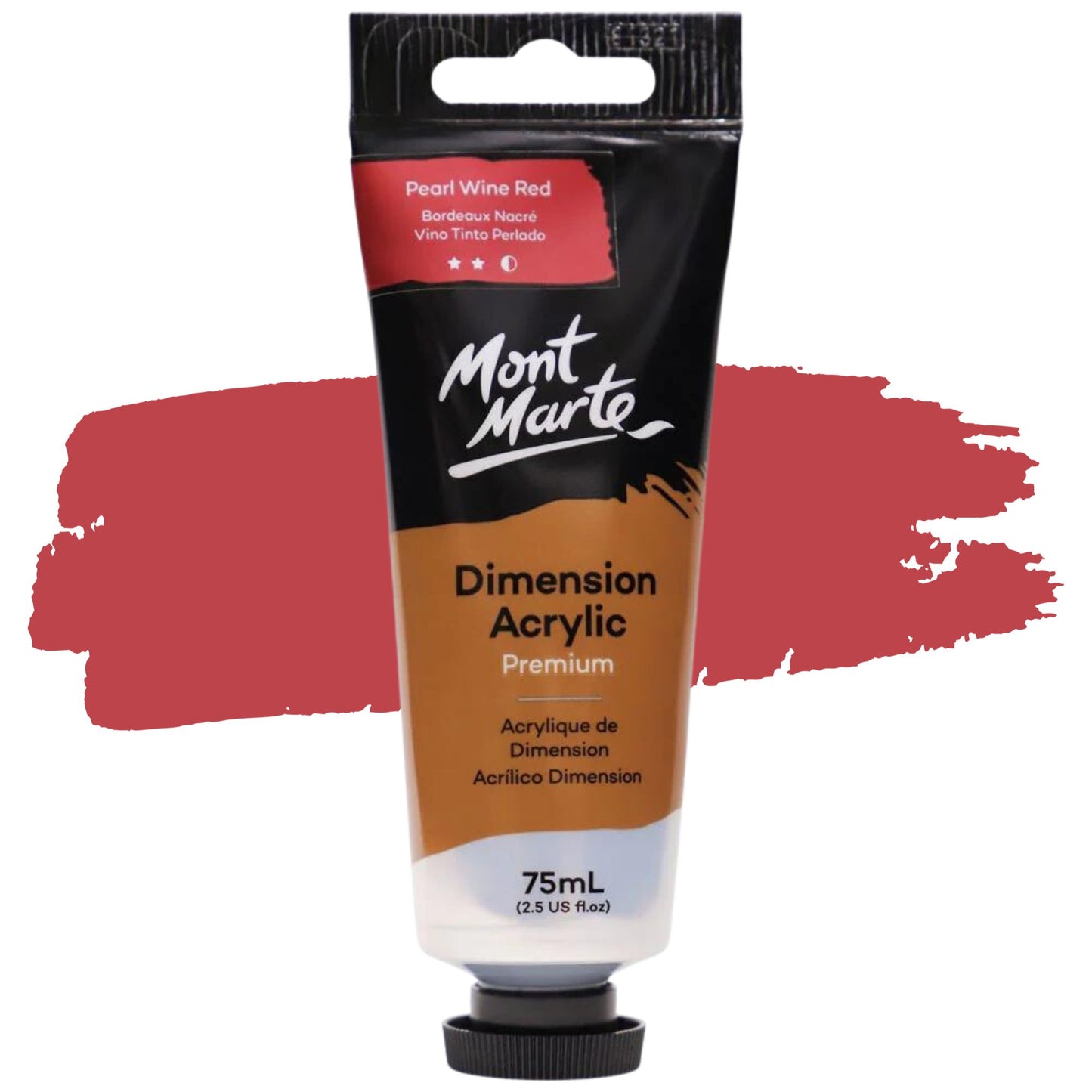 Mont Marte Dimension Acrylic Paint 75ml Pearl Wine Red