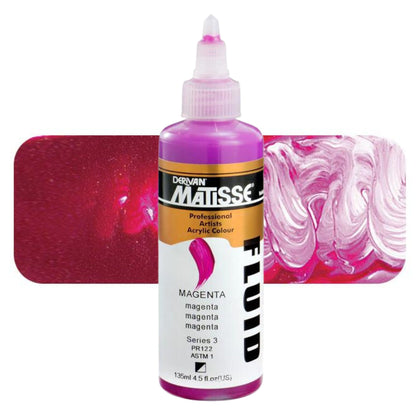 Matisse Fluid Acrylic 135ml S3 MAGENTA - QUIN VIOLET