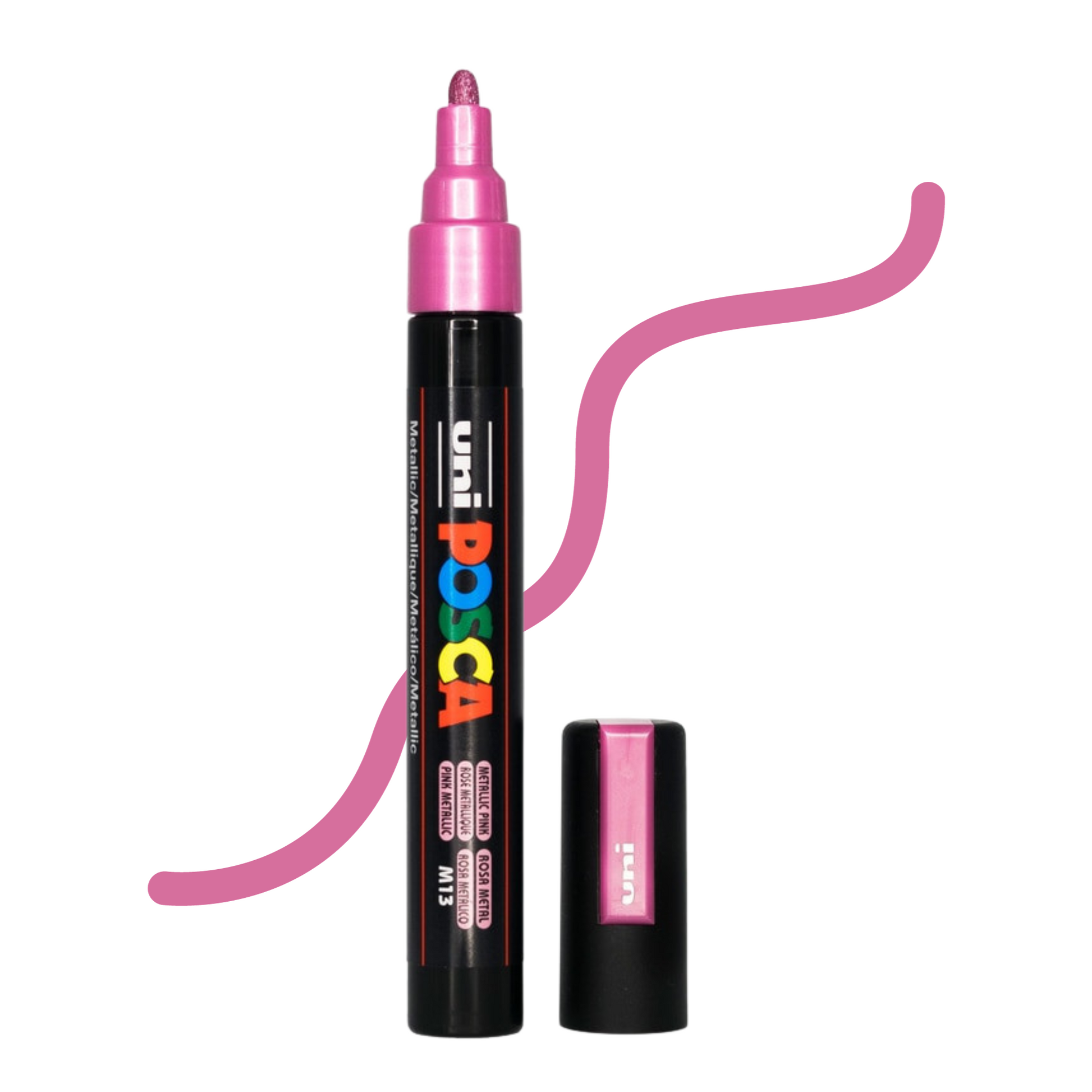 UNI POSCA 5M MEDIUM BULLET 1.8 to 2.5mm Metallic Pink