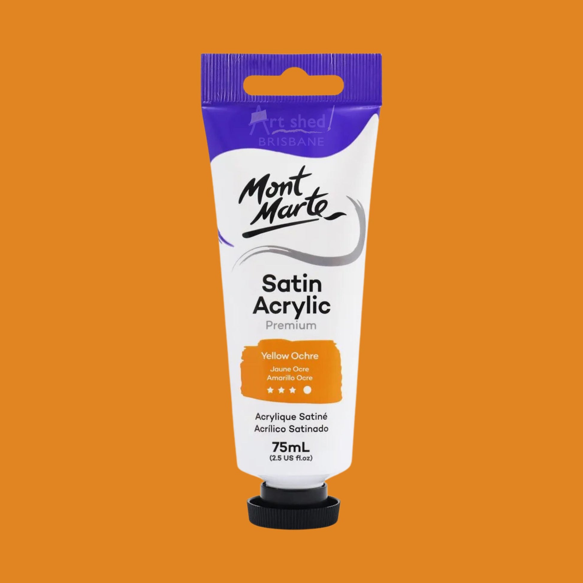 Mont Marte Satin Acrylic 75ml Yellow Ochre