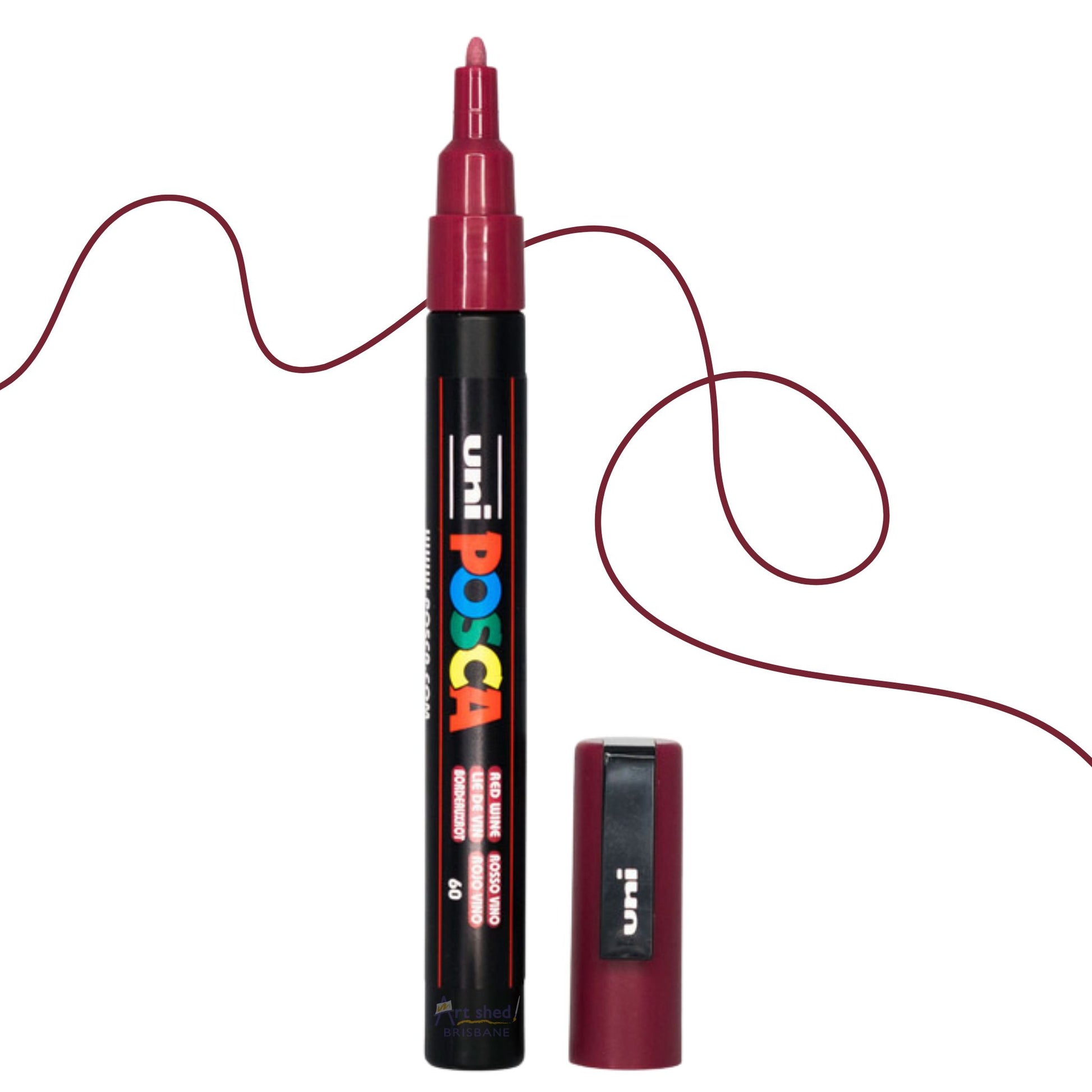 UNI POSCA 3M Fine BULLET 0.9 to 1.3mm RED WINE