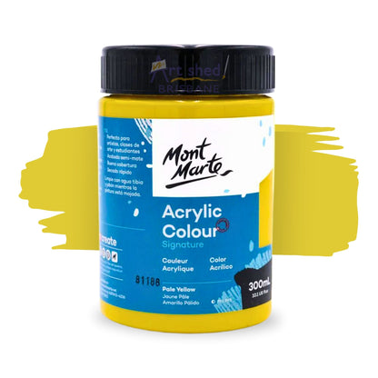 Mont Marte Acrylic Colour Paint 300ml Pale Yellow