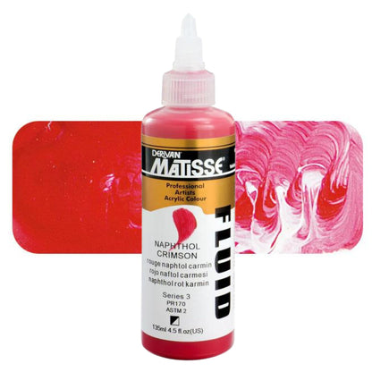 Matisse Fluid Acrylic 135ml S3 Napthol Crimson