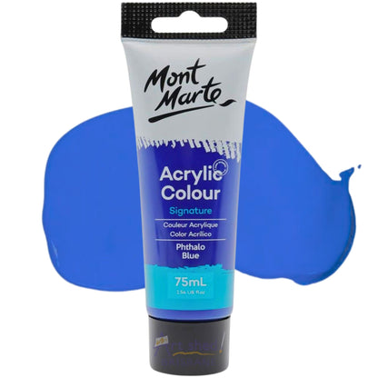 Mont Marte Signature Acrylic Paint 75ml PHTHALO BLUE