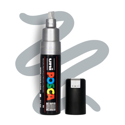 UNI POSCA 8K BOLD CHISEL 8.0mm Silver