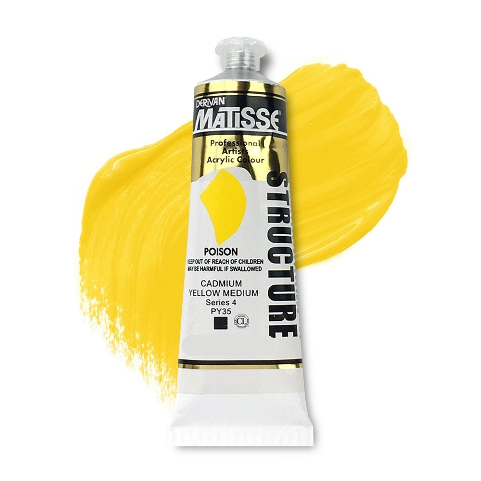 MATISSE STRUCTURE ACRYLIC 150ml S4 CADMIUM YELLOW MEDIUM