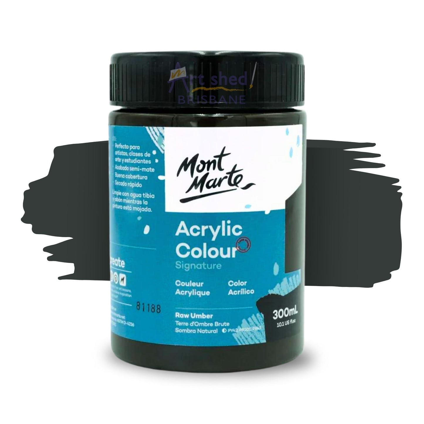 Mont Marte Acrylic Colour Paint 300ml Raw Umber