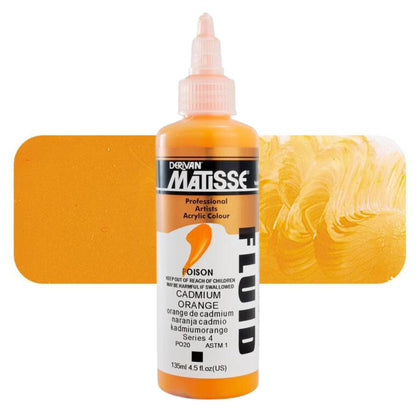 Matisse Fluid Acrylic 135ml S4 CADMIUM ORANGE