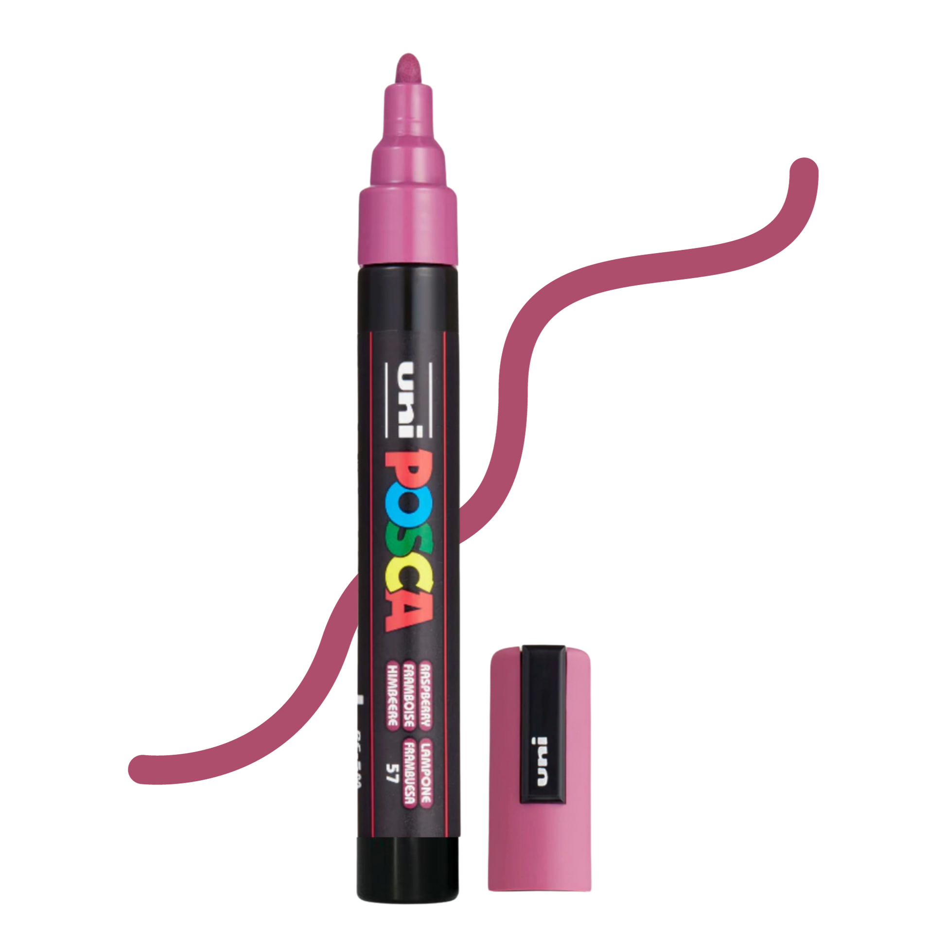 UNI POSCA 5M MEDIUM BULLET 1.8 to 2.5mm RASPBERRY