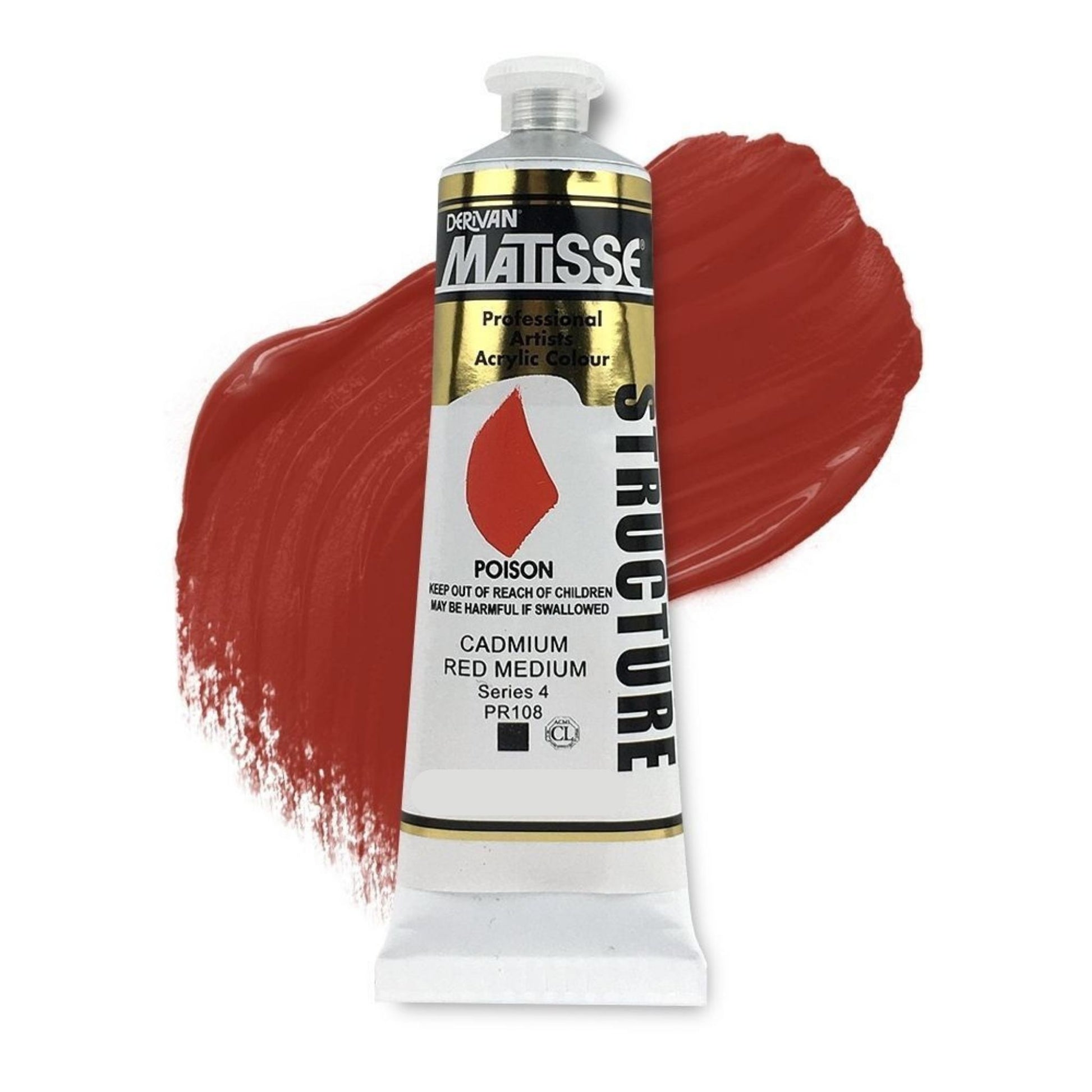 MATISSE STRUCTURE ACRYLIC 150ml S4 Cadmium Red Medium