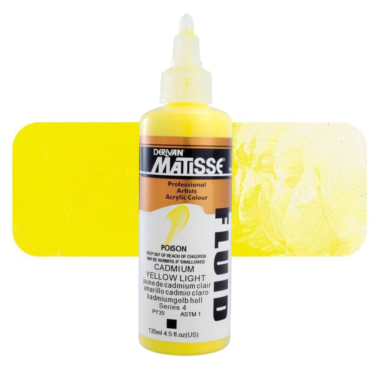 Matisse Fluid Acrylic 135ml S4 CADMIUM YELLOW LIGHT