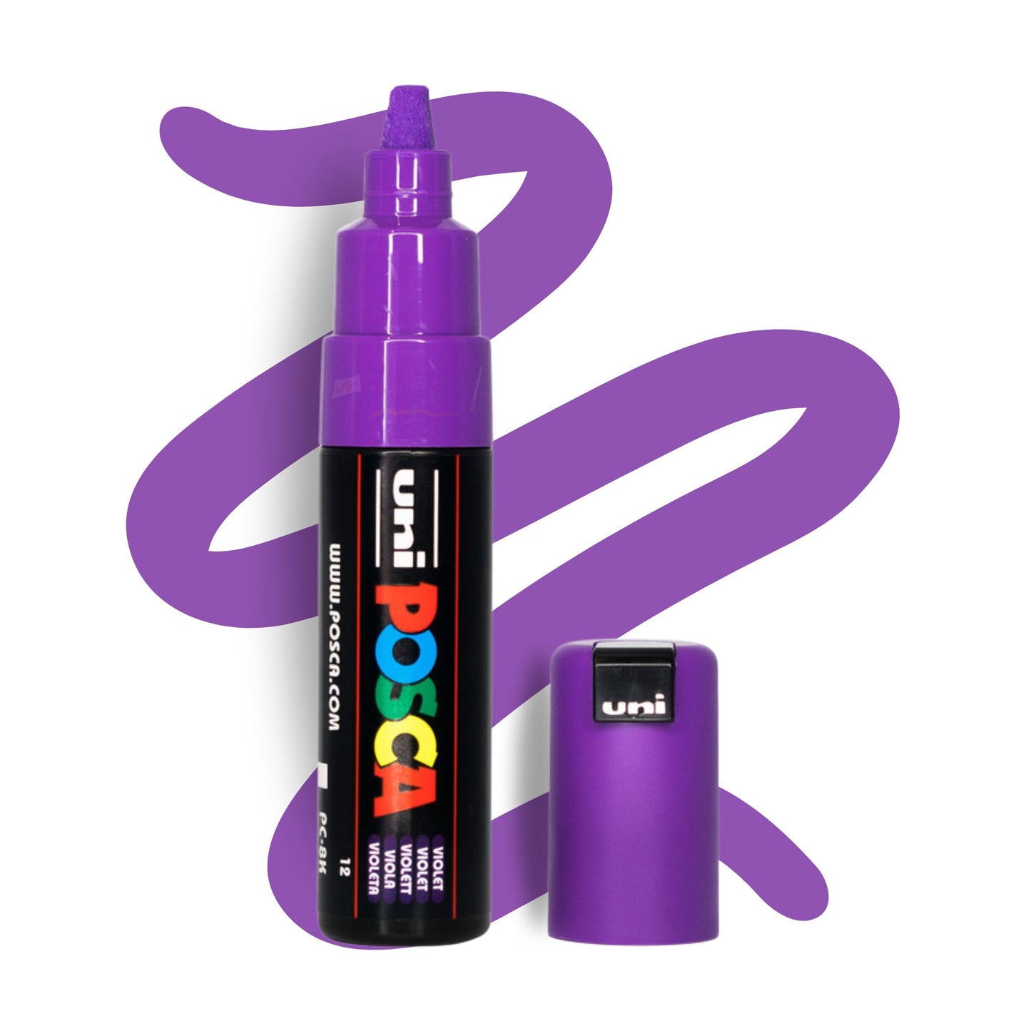 UNI POSCA 8K BOLD CHISEL 8.0mm VIOLET