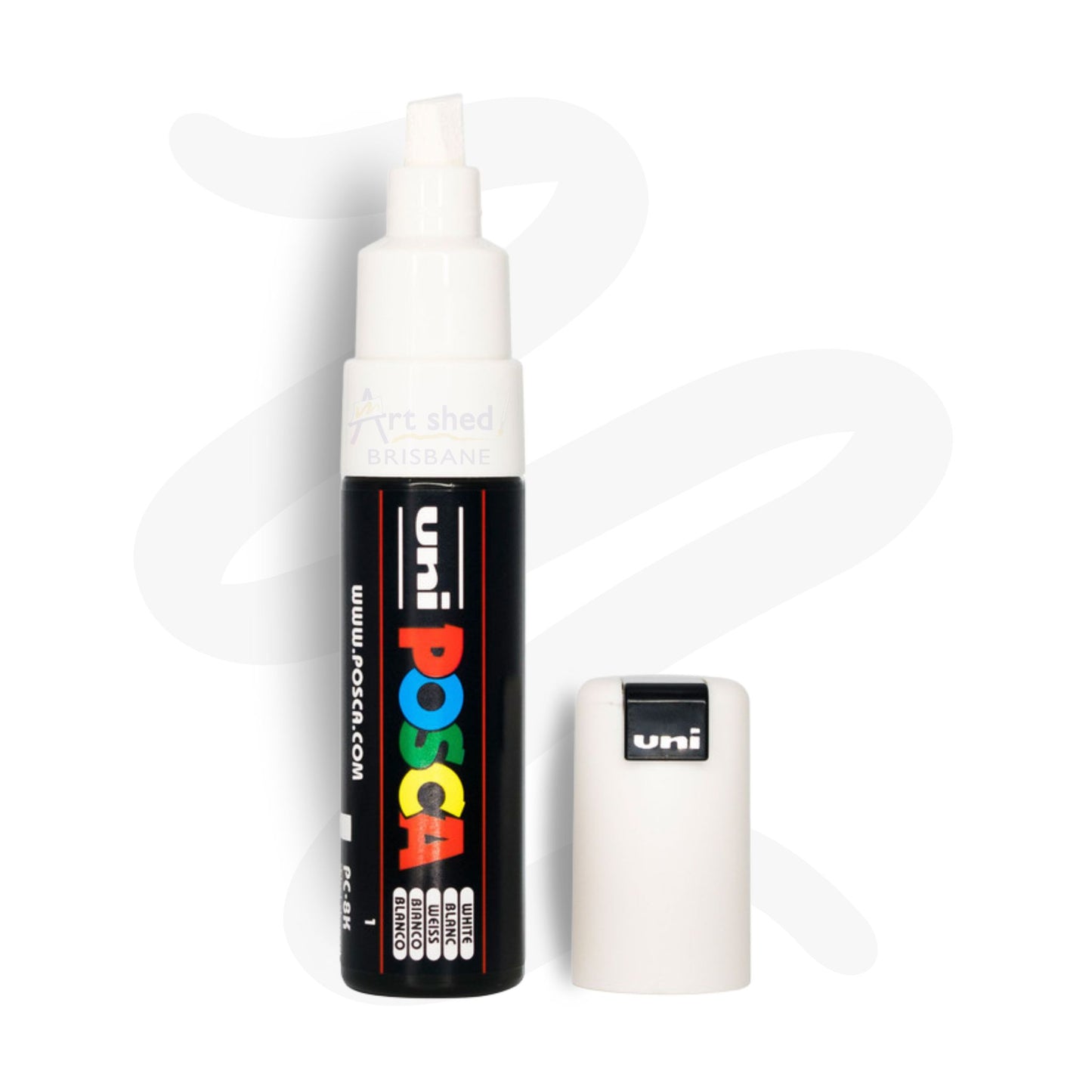 UNI POSCA 8K BOLD CHISEL 8.0mm White