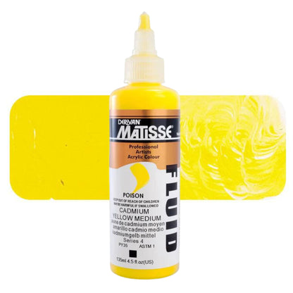 Matisse Fluid Acrylic 135ml S4 CADMIUM YELLOW MEDIUM