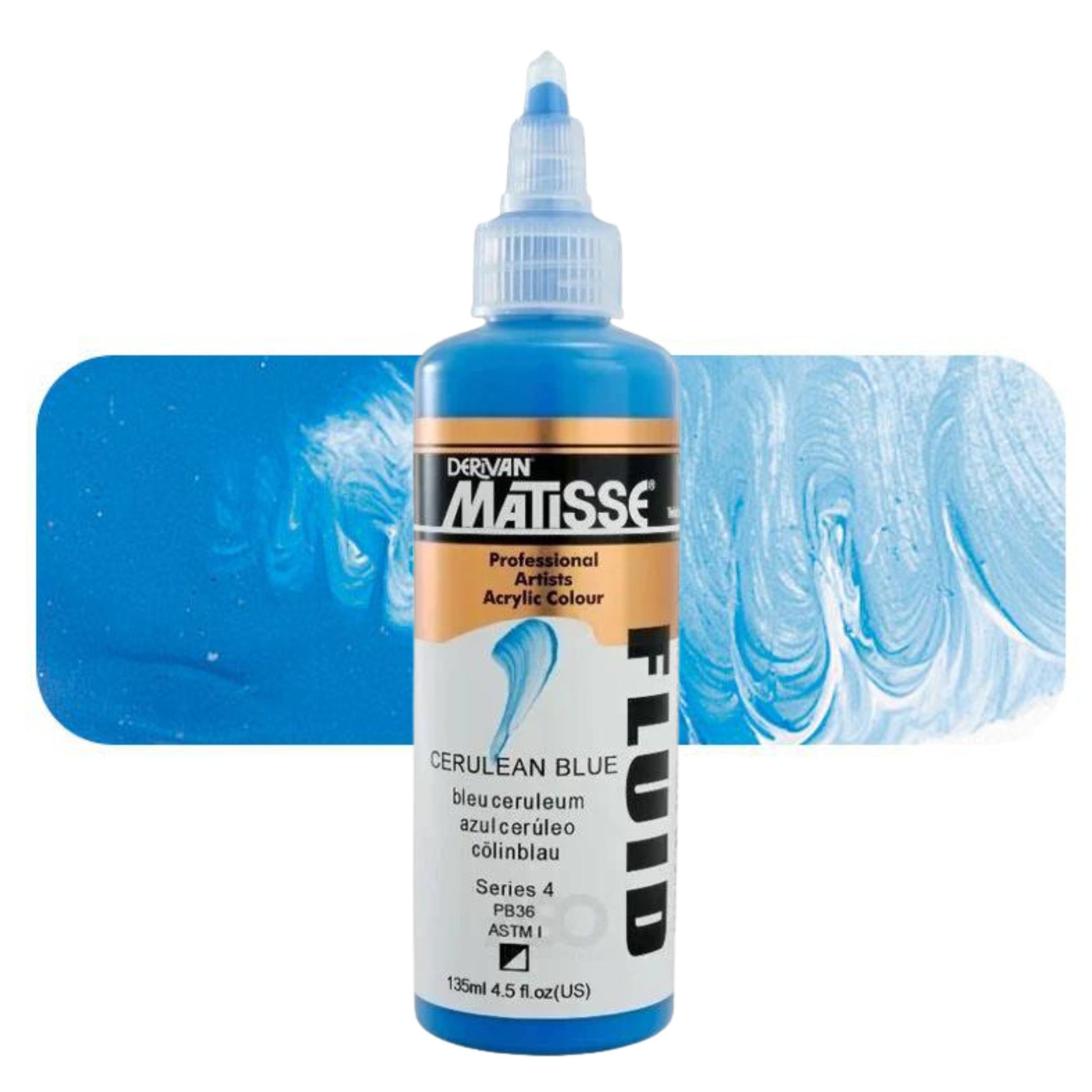 Matisse Fluid Acrylic 135ml S4 CERULEAN BLUE