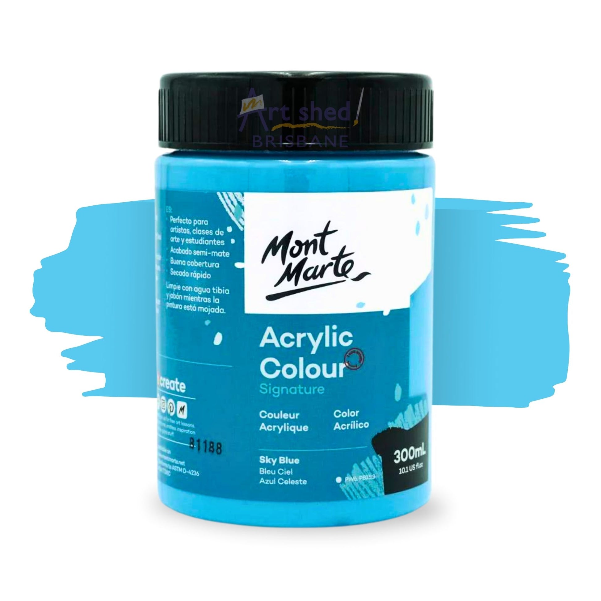 Mont Marte Acrylic Colour Paint 300ml Sky Blue