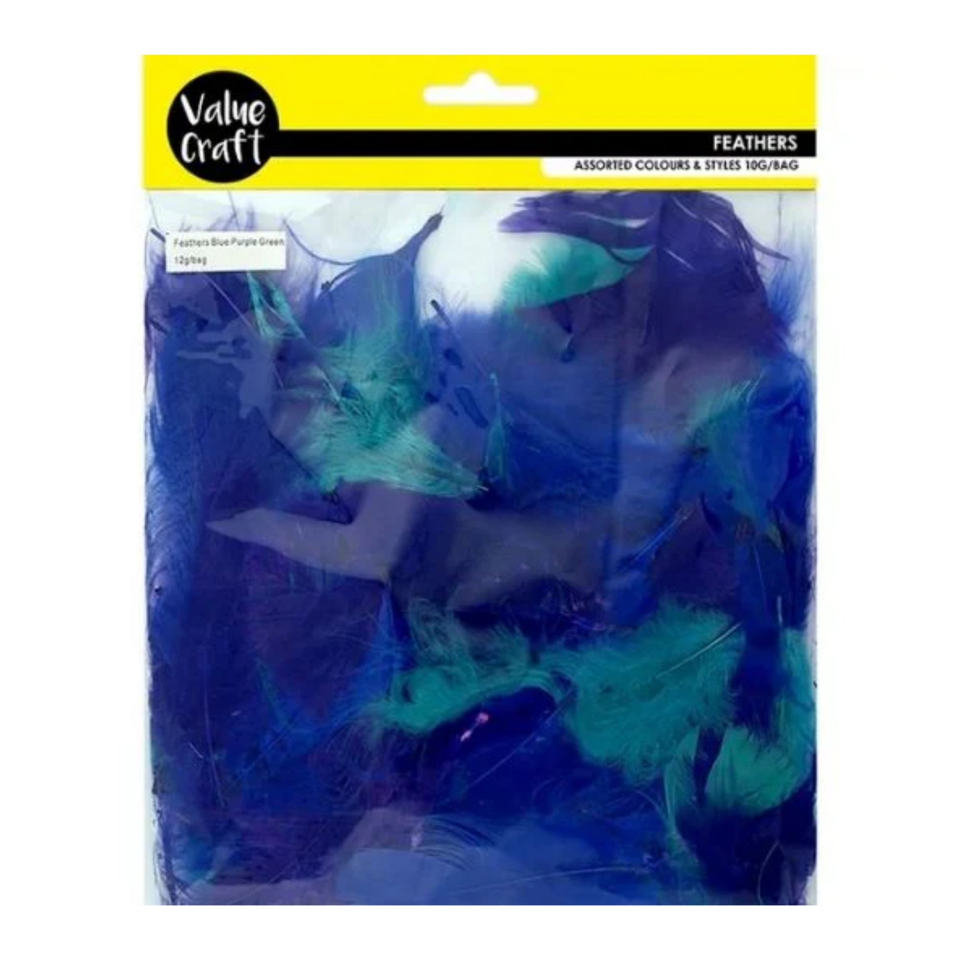 Value Craft Feathers 10g Blue Purple Green