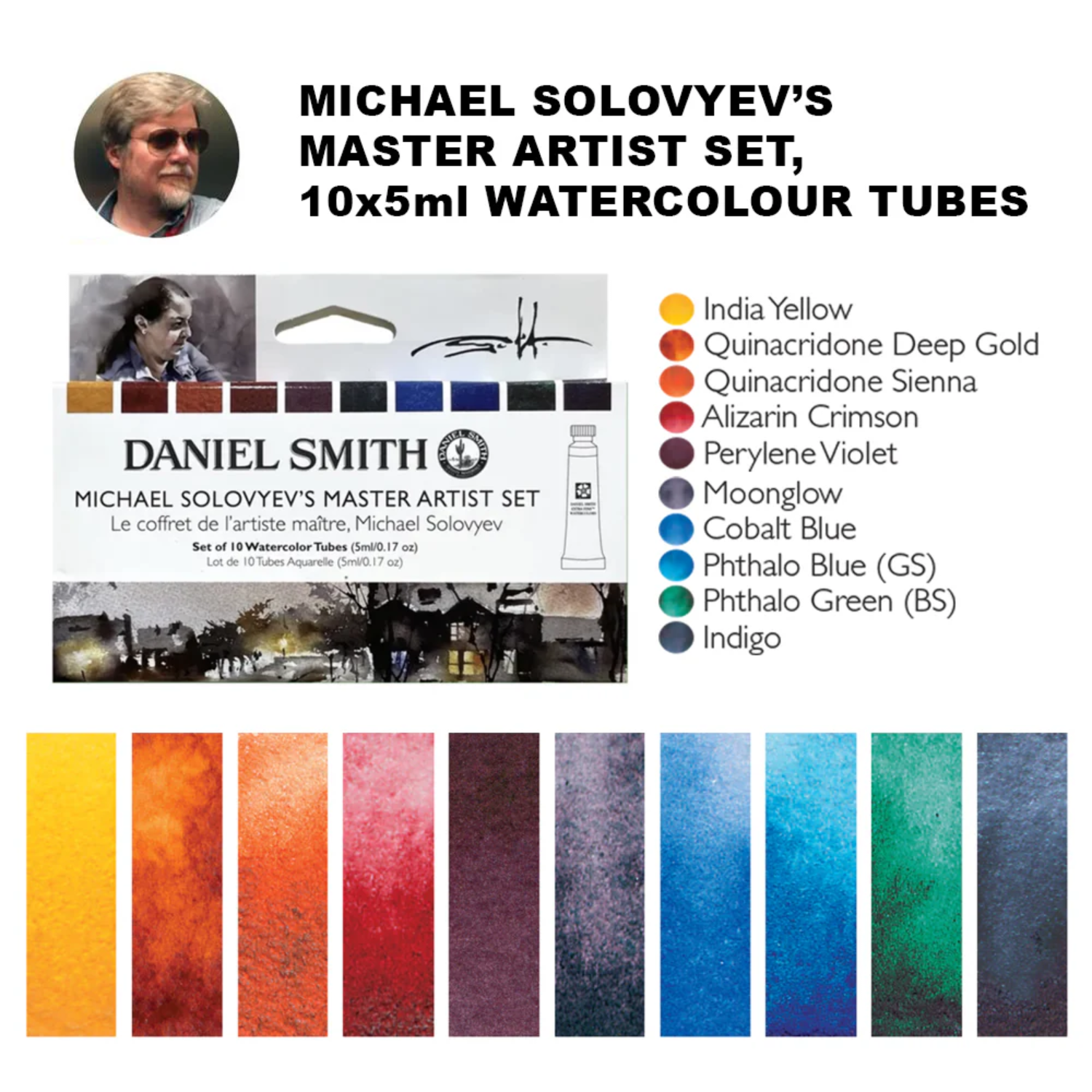 Daniel Smith Watercolour Artist Set - Michael Solovyev 10 x 5ml